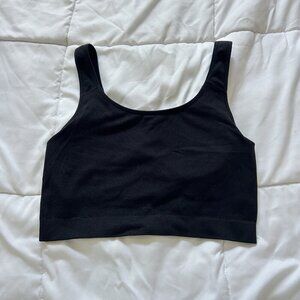 Jockey Womens Large‎ L Black Seamless Bra Bralette Smoothing Stretch Yoga